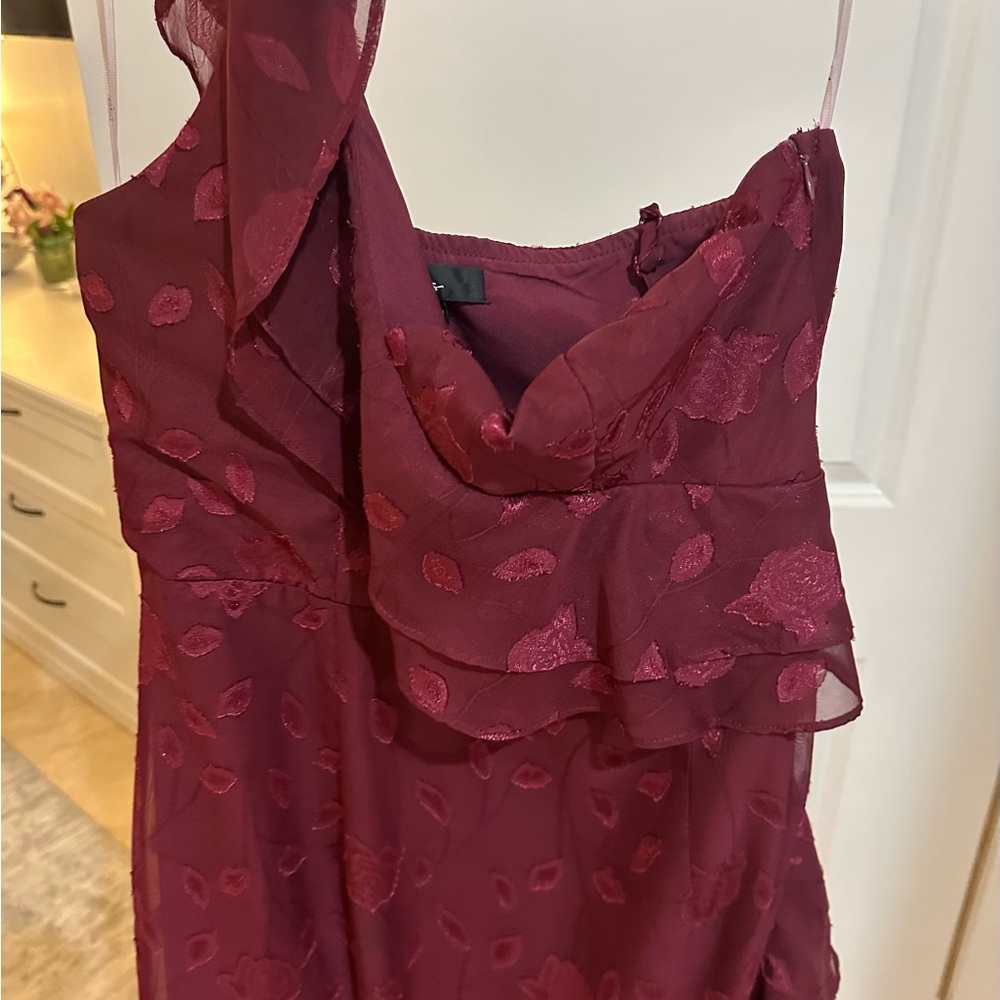 Elegant Burgundy Dress